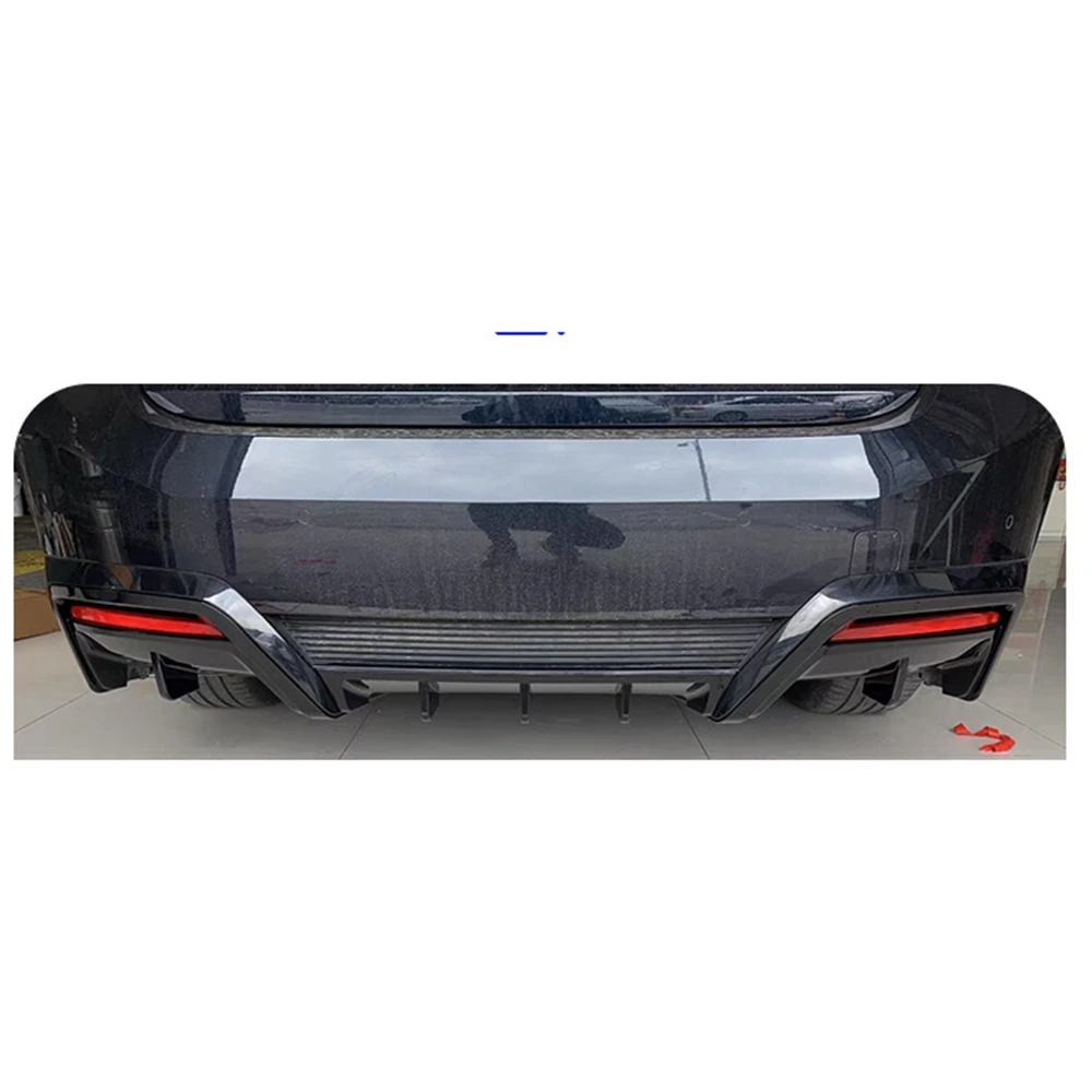 FOR BMW i3 2022 2023 Car Accessories Glossy Black Car Rear Bumper Diffuser Rear Side Splitters Spoiler Lip Rear Bumper Protector