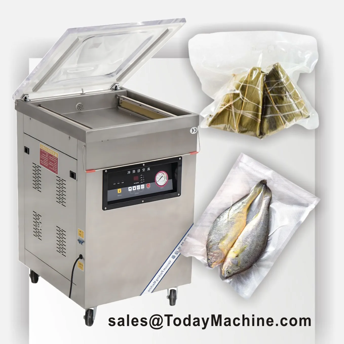 2 in 1 Home & Commercial Vacuum Sealer Machine with Starter Bags – Food Saver for Meat Cheese Fish Rice Coffee