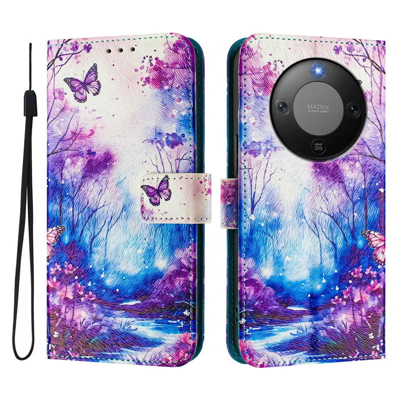 حافظة جلدية بتصميم زهرة ريترو لهاتف هواوي هونور X9d 5G HonorX9D Coque غطاء مغناطيسي قابل للطي أكياس الهاتف eتوي لهاتف Honor X9d