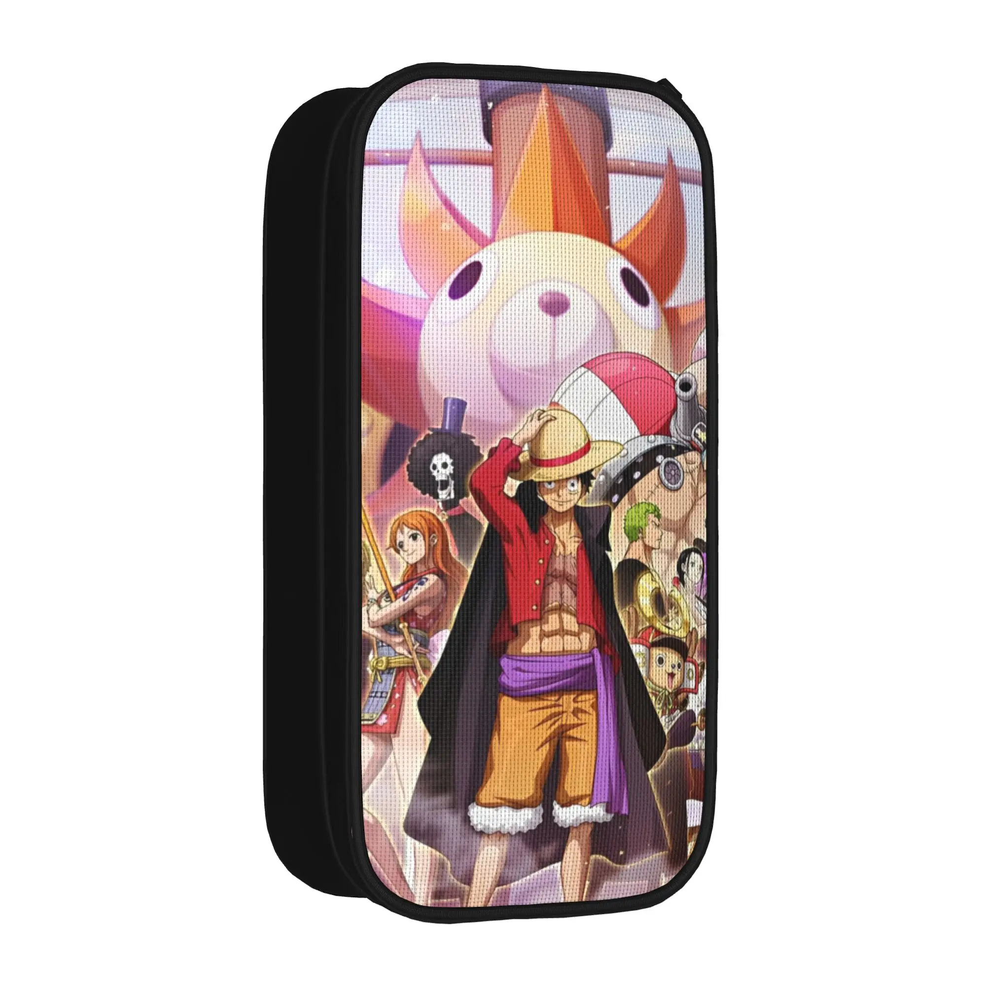 

One Piece Anime Pencil Case Creative Pen Box Bag Girls Boys Large Storage Office Zipper Pencil Pouch