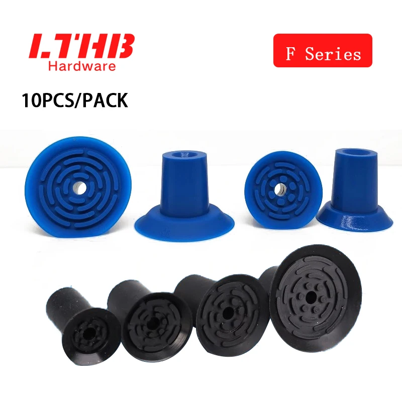 10PCS Pneumatic Vacuum Cup for Open Bag Blue Silicone Sucker F18 Handling on Injection Molding Machines Plastic Film Food Bag