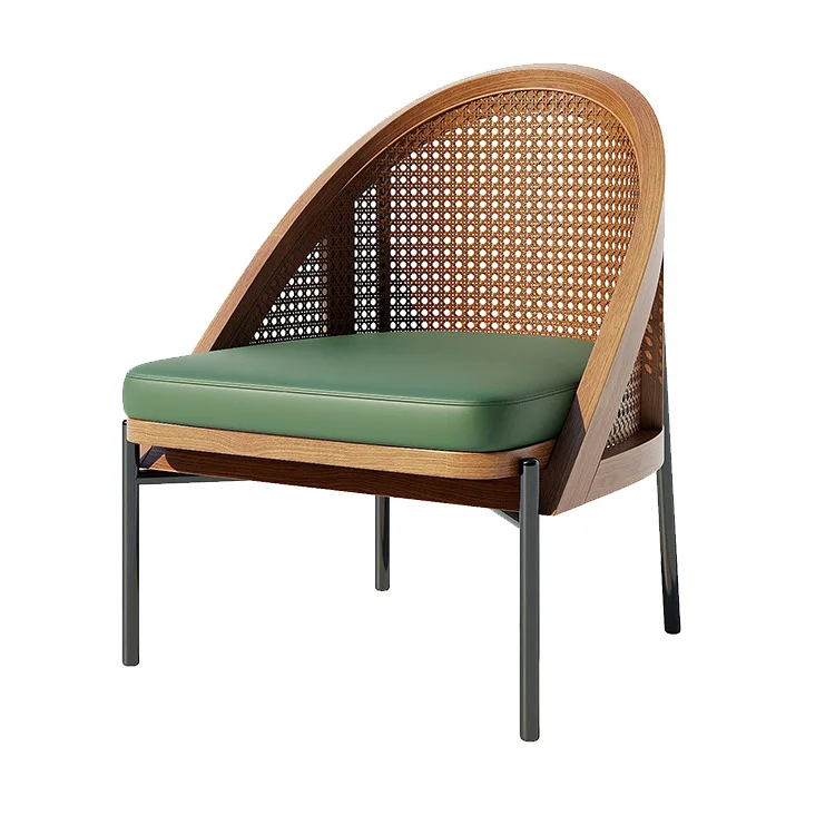 

braided rattan, solid wood chair, high-end, milk tea shop, restaurant, against the wall, dining bar