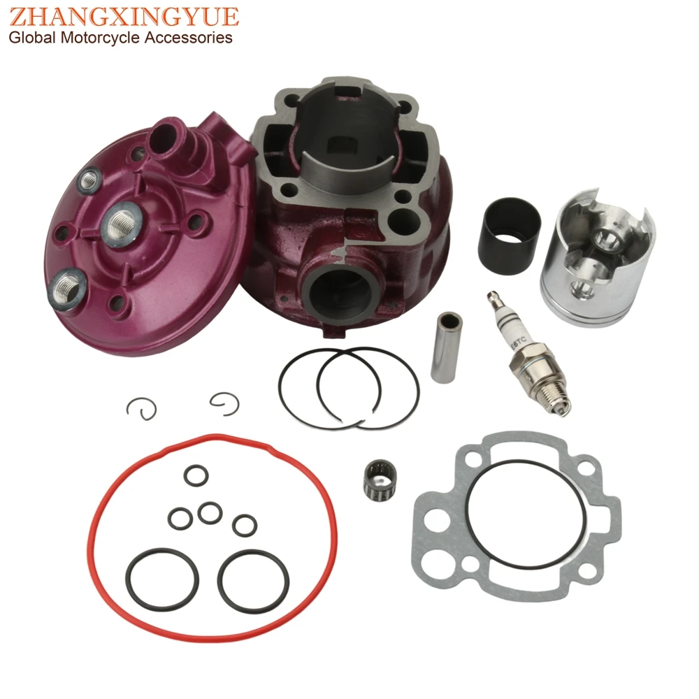 49mm 90cc Big Bore Cylinder Kit & Head For Motorhispania 50 Furia Cross Enduro Funbike Max SM 50cc AM6 Minarelli Engine