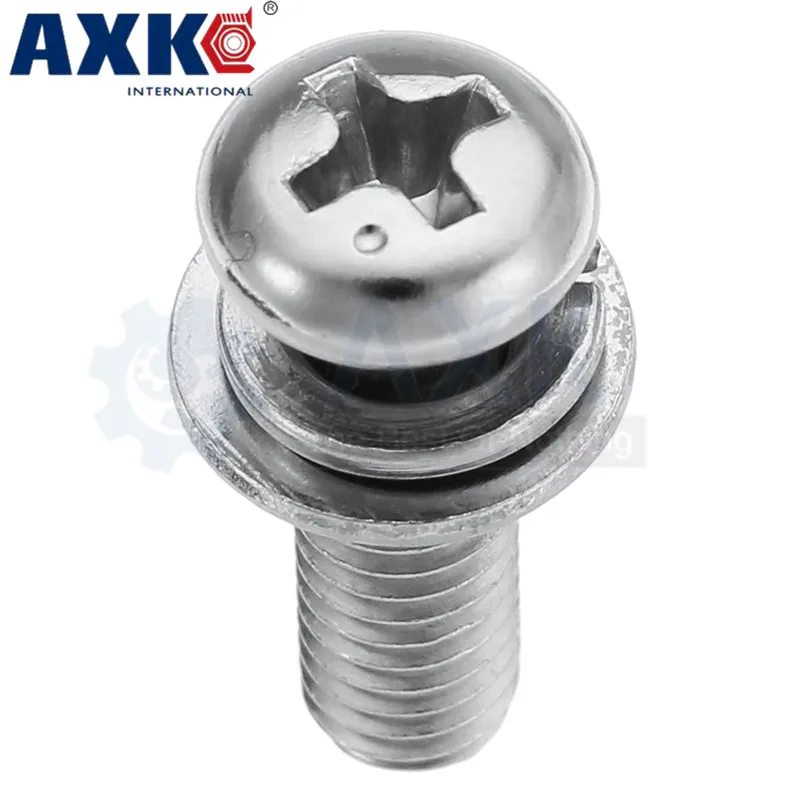 AXK New 160Pcs/set MXSP1 Stainless Steel Pan Head Screws Nuts Assortment Kit Cross Screws Hex Nut M2 M2.5 M3 M4 M5