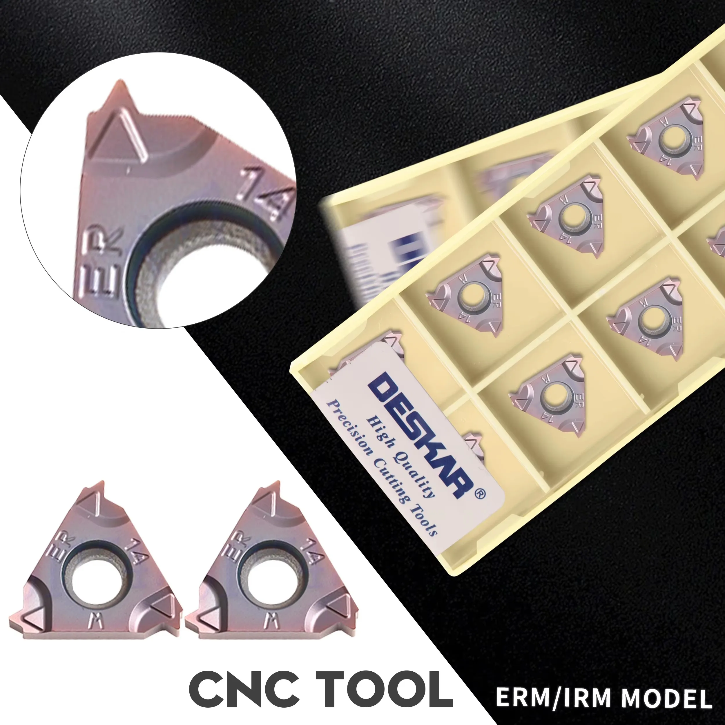 DESKAR Numerical Control Lathe Internal And External Thread Blades 16ERM 11W/14W 16IRM 11W/14W LF6018 Processing Stainless Steel