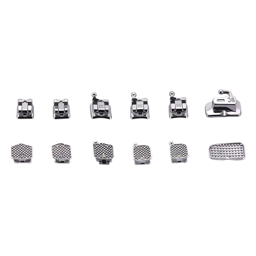 10 Boxen AZDENT Dental Kieferorthopädische Klammern Selbstligierende Zahnspangen Mini Roth/MBT.022 Haken 3 4 5 Bukkalröhrchen MIM Monoblock Basis – Detail 3