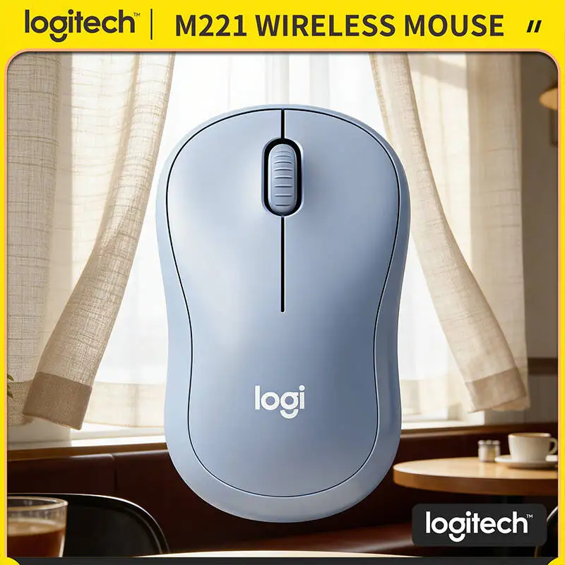 

Logitech M221 Silent Optical Mouse - 18-Month Battery Life, Ergonomic Design, 75g Portable, Fit for PC Laptop Mac Users