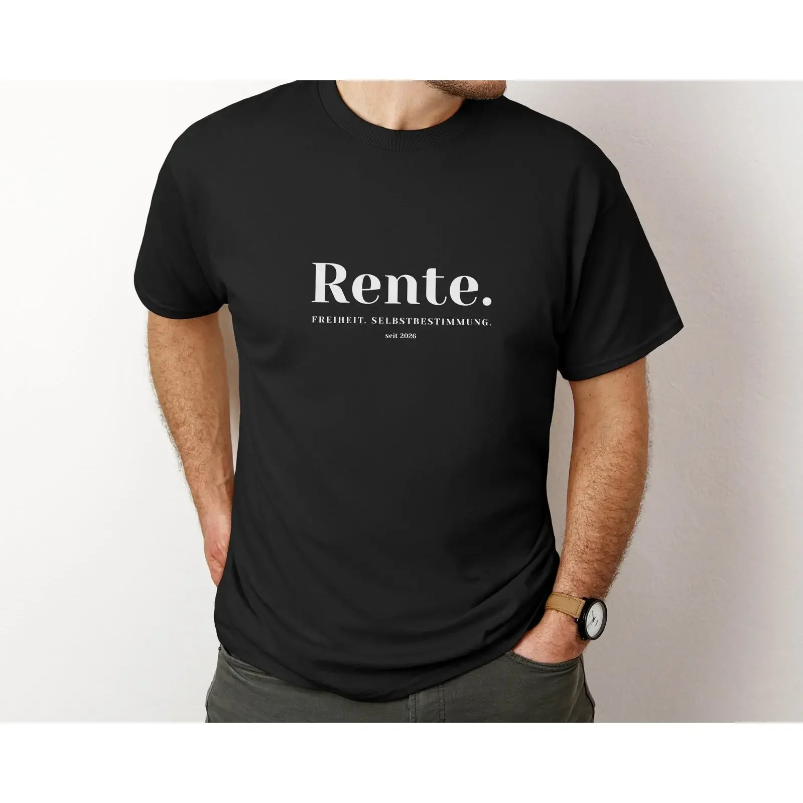 Personalized 2025 Retirement Freiheit Selbstbestimmung T Shirt Men's Funny Casual  For Colleague Farewell vintage Washed