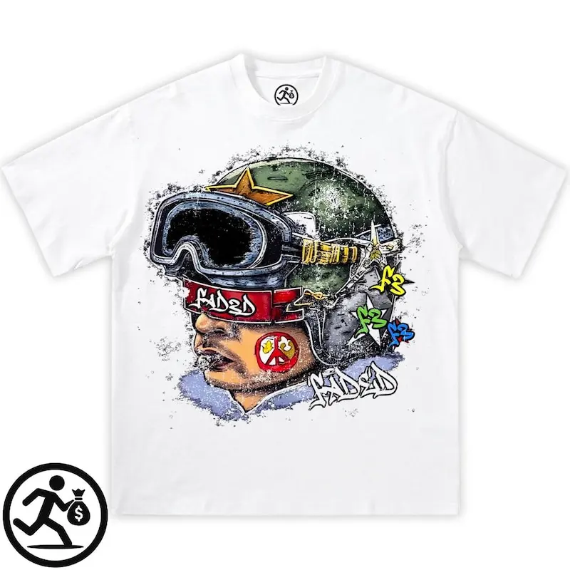 

Army Street Tee Streetwear Y2K Hearts Chrome opium shirt y2k shirt fashion shirt oversized tees boxy an