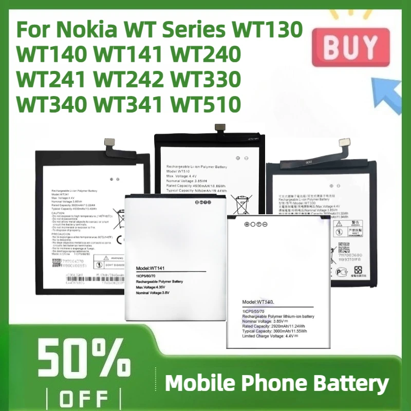 Replacement Li-ion Battery for Nokia WT Series WT130 WT140 WT141 WT240 WT241 WT242 WT330 WT340 WT341 WT510 Mobile Phone