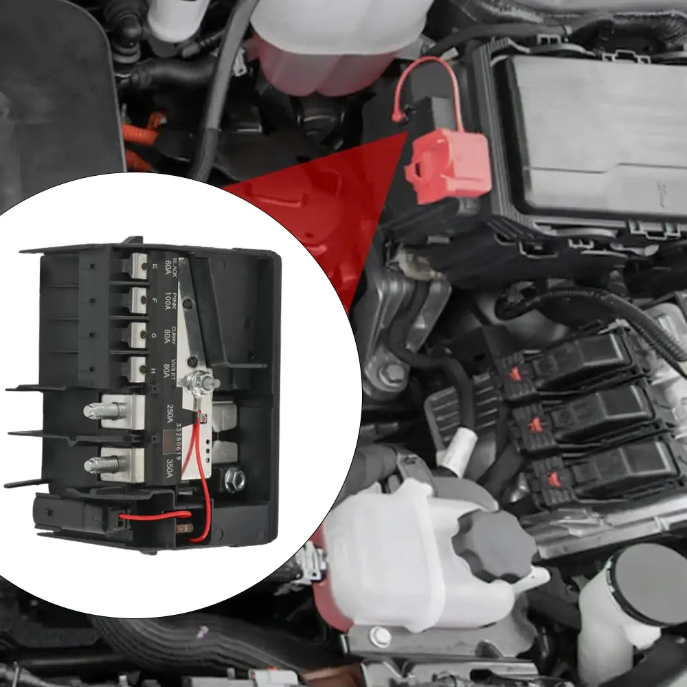 

For Chevrolet Malibu 2016-2022 1.5L Car Battery Distribution Fuse Box ABS and Metal Black 84335366