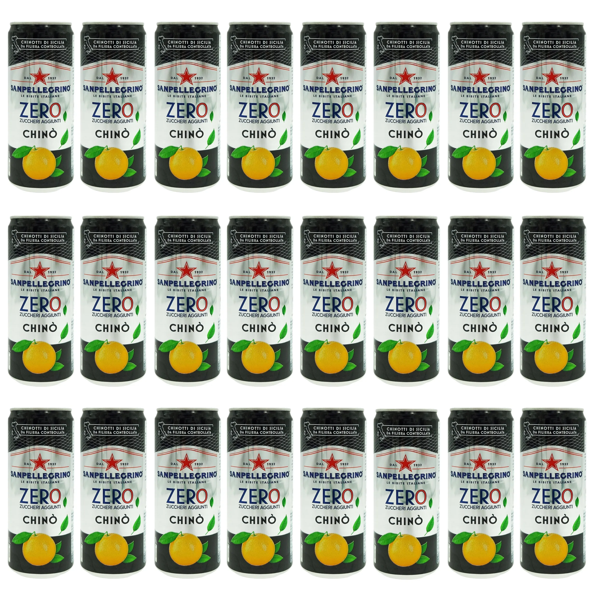 24x SAN PELLEGRINO Chino Zero carbonated drink 330 ml