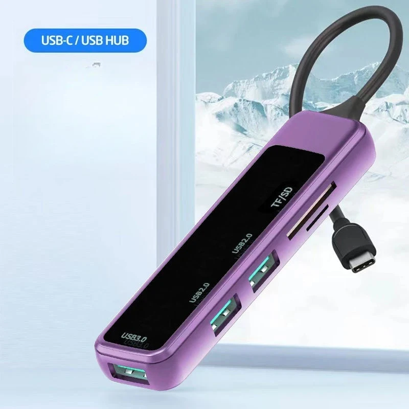 USB3.0 Multifunction Docking Station SD/TF Card Reader 3-port USB Type-c Mobile Phone Notebook Hub