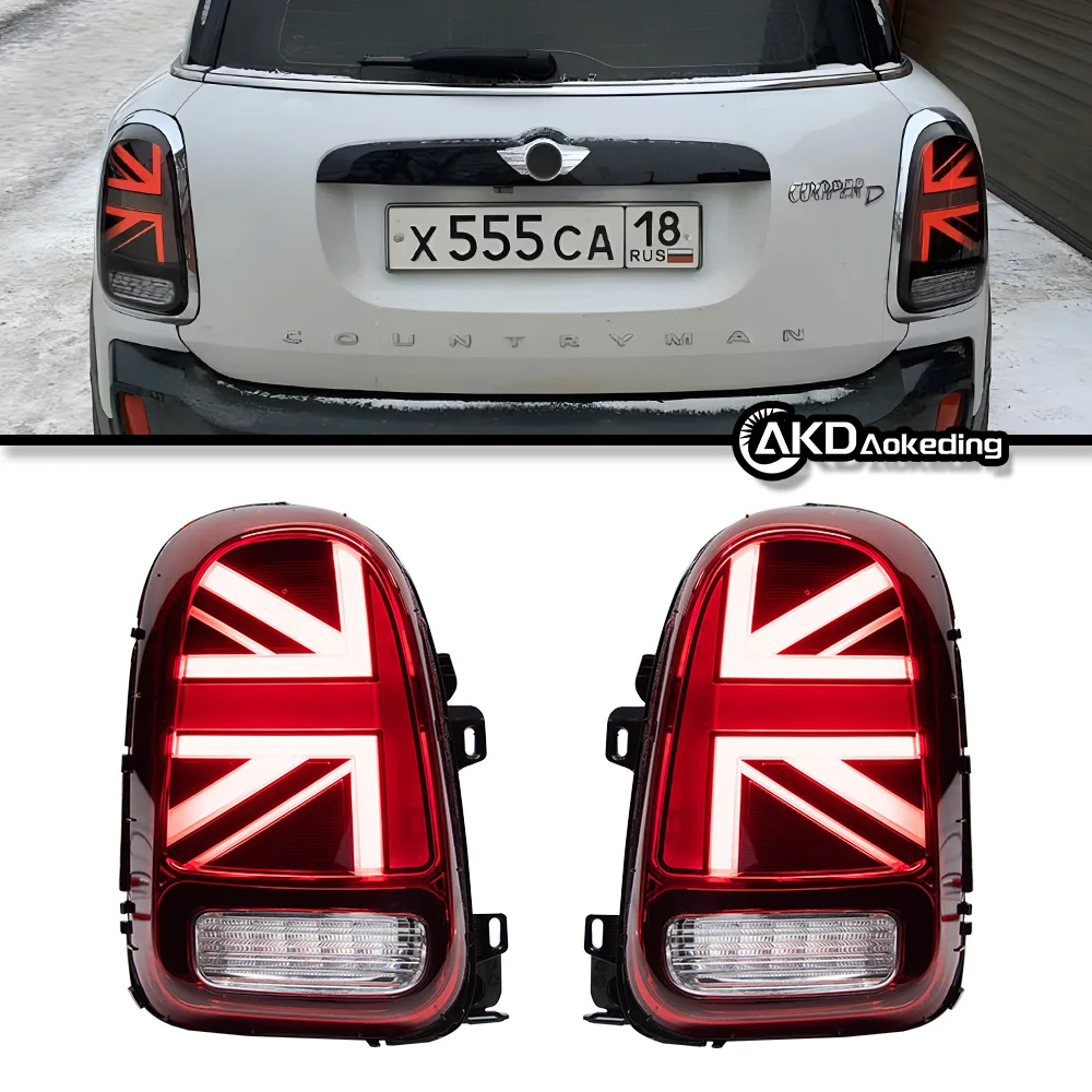 AKD Car Model for MINI Cooper Countryman LED TailLight 2014-2019 F60 Dynamic Signal Tail Lamp DRL Brake Reverse auto Accessories