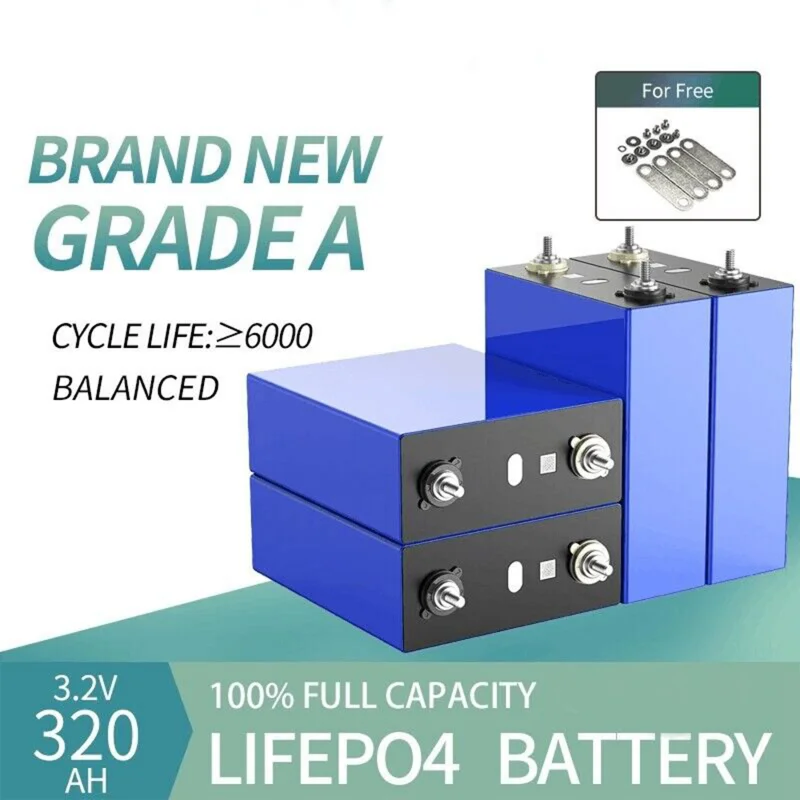 3.2V 320AH 310AH LifePO4 Battery Rechargebal Lithium iron phosphate Battery Pack DIY 12V 24V For RV Vans Campers EV Boats