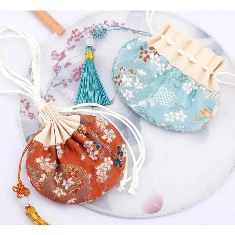 Dragon Boat Festival Sachet Perfume Bag Empty Bag Embroidered Lotus Bag Portable Antique Traditional DIY Material Pack