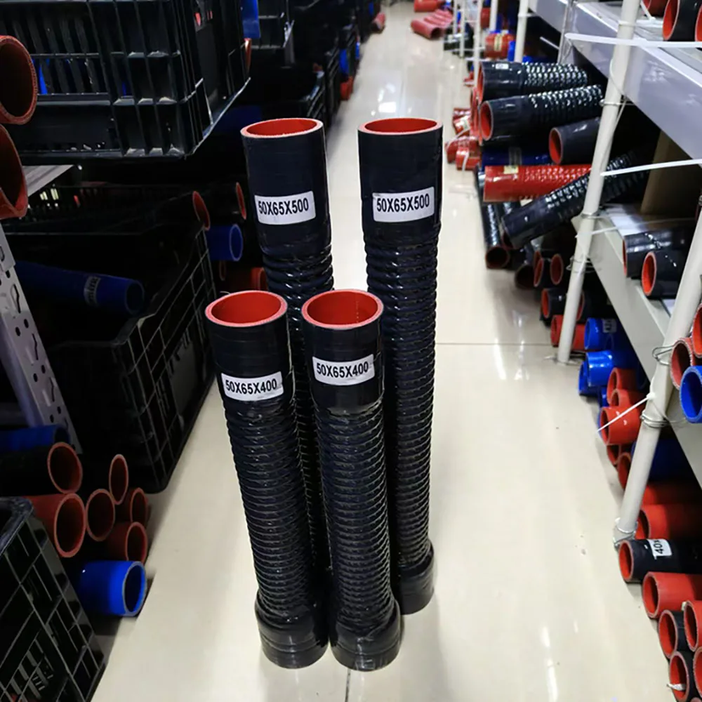 Automobile Woven fabric Large caliber Variable diameter Steel wire silicone hose Modified intake pipe for turbo engine black