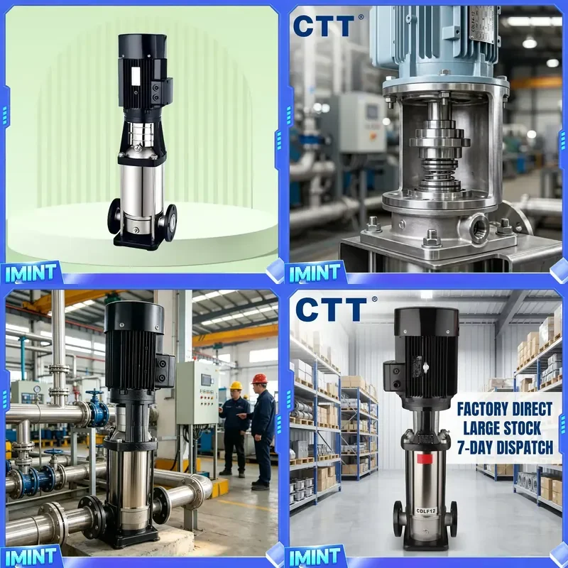 Stainless Steel 304 High Pressure 2.2kW Vertical Multistage Centrifugal Pump for Industrial Water Supply and High Rise