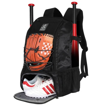 Denuoniss-Bolsa de béisbol y Softball 29 l, mochila para jóvenes, niños y adultos, con gancho para valla, 2 camisetas, guantes de bateo