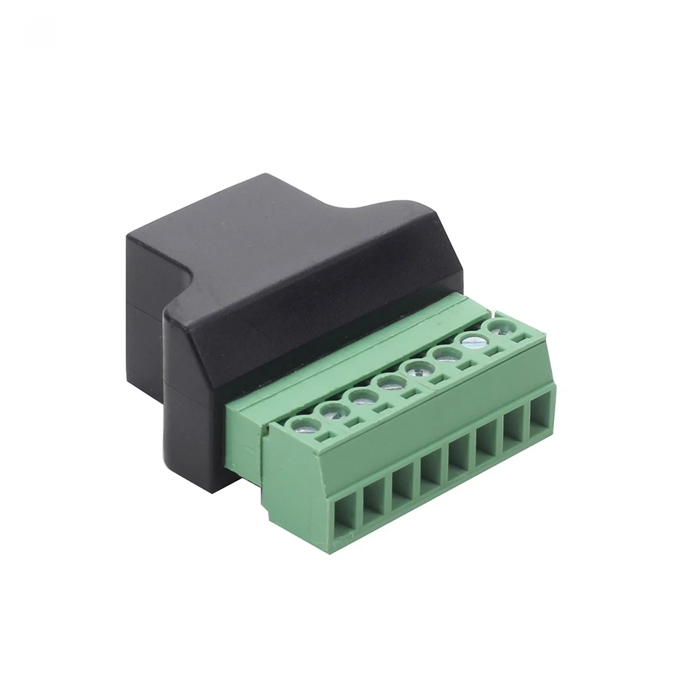 RJ45 to Screw Terminal Block 8P Connector Ethernet Cable Adapter Male/Female to 8 Pin Screw Terminal for CCTV DVR Network