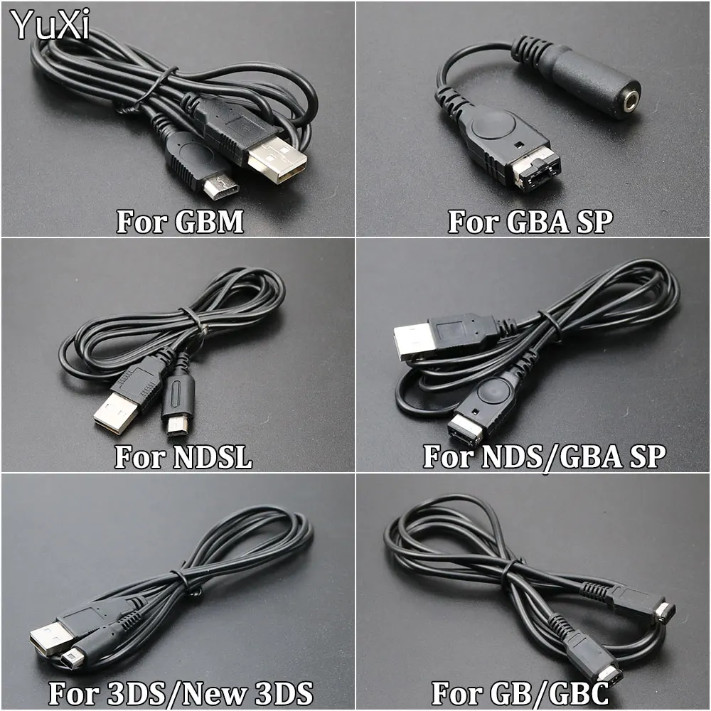 1PCS For GB/GBCGBM/GBA SP/NDSL/NDS/3DS/New 3DS/USB Power Supply Charging Charger Cable For Nintendo Game Boy Micro GBM Console