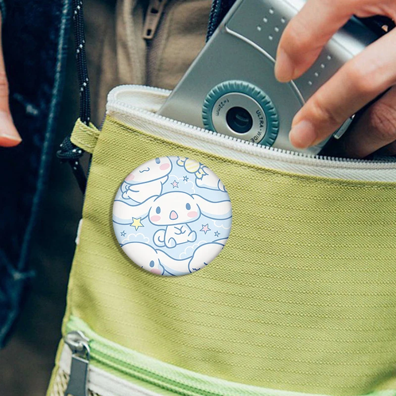 Leuke Cinnamoroll Hello Kitty Metalen Pins Kuromi My Melody Cosplay Kostuum Prop Badge Blik Ronde Cartoon Handgemaakte Broche Geschenken