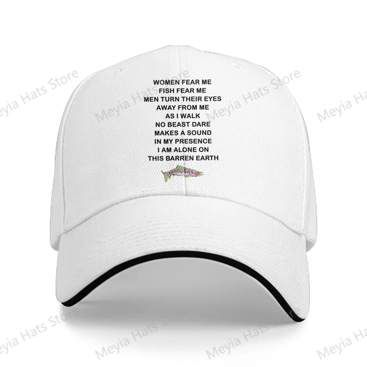 Women Want Me Fish Fear Me Meme Fish Funny Baseball Cap Men Hats Women Visor Sunprotection Snapback Caps