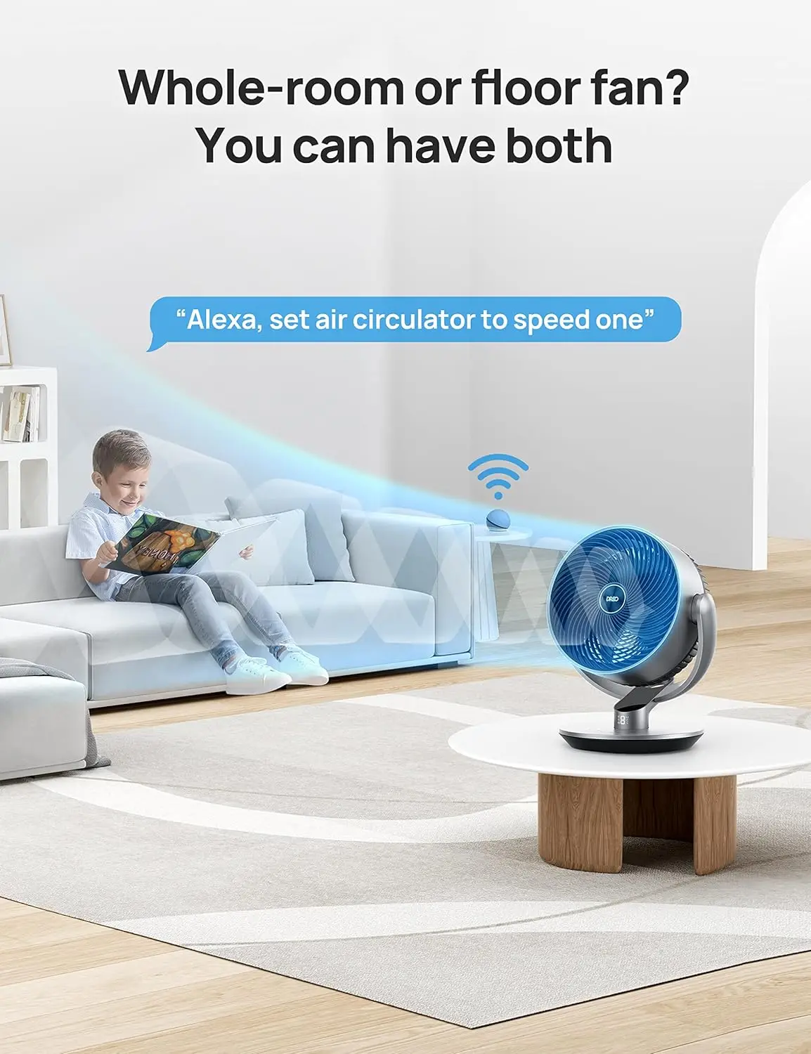 16 Inch 25dB Quiet Smart Fans for Bedroom, DC Room Fan with Remote, 120°+120° Oscillating Fan, 6 Modes, 9 Speeds image 6