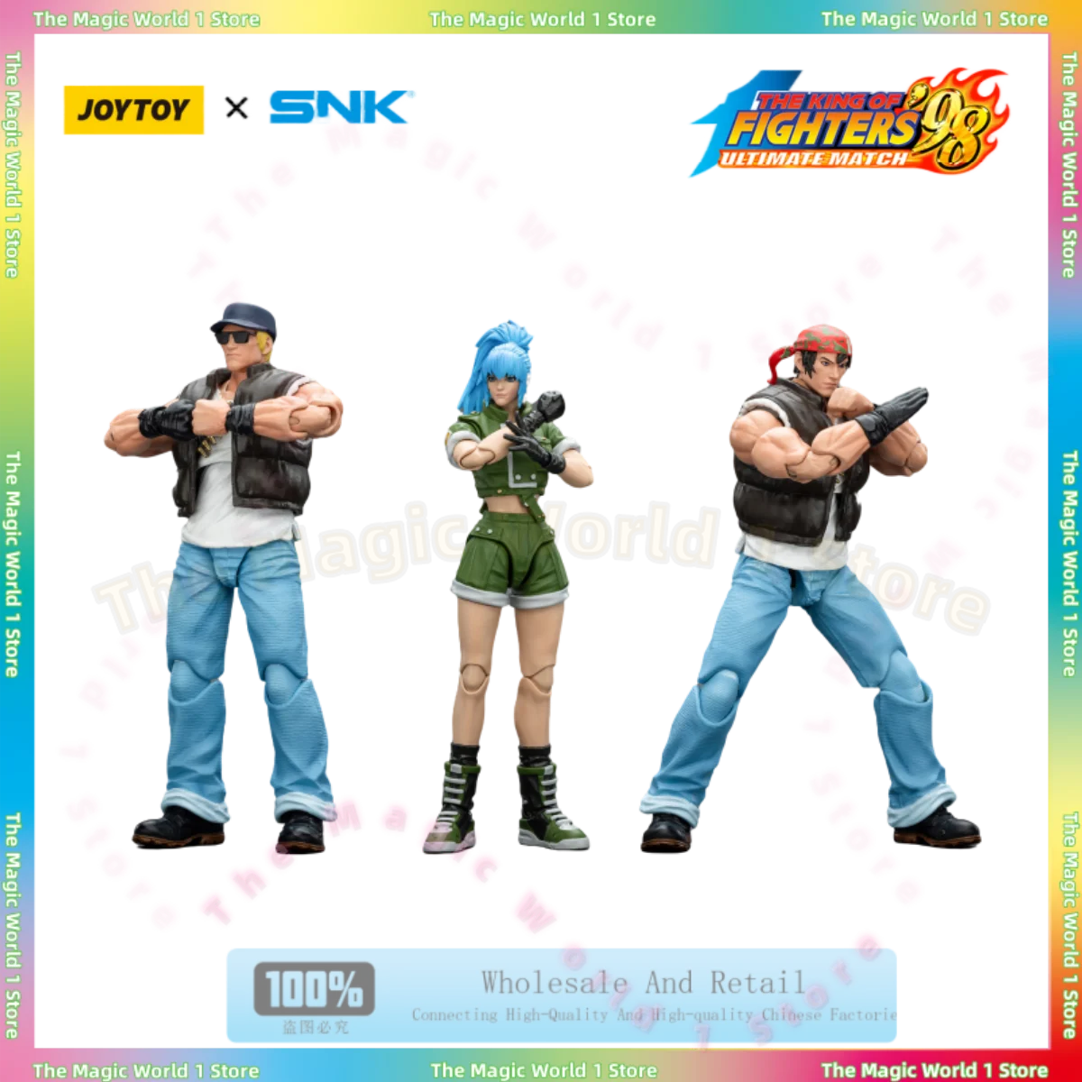 

JOYTOY Dark Source King of Fighters '98UM Ryanna Hathiran Ralph Jones Clark S Rosen 1/18 Moving Humanoid