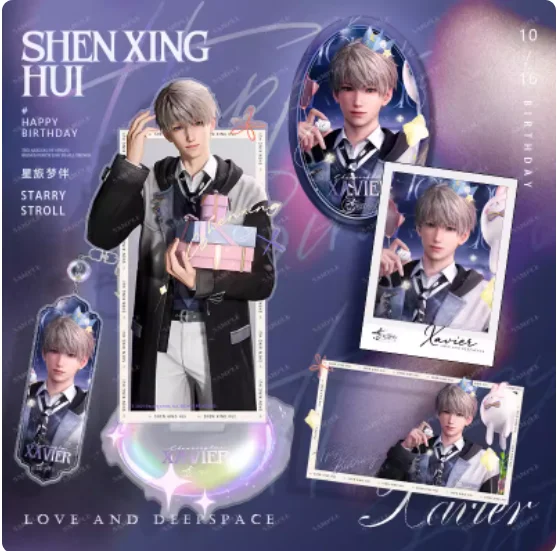 Japanese Anime Love and Deepspace Xavier‌ Acrylic Stand Figure Model Plate Cosplay Collection Desktop Decor Gifts MYQP