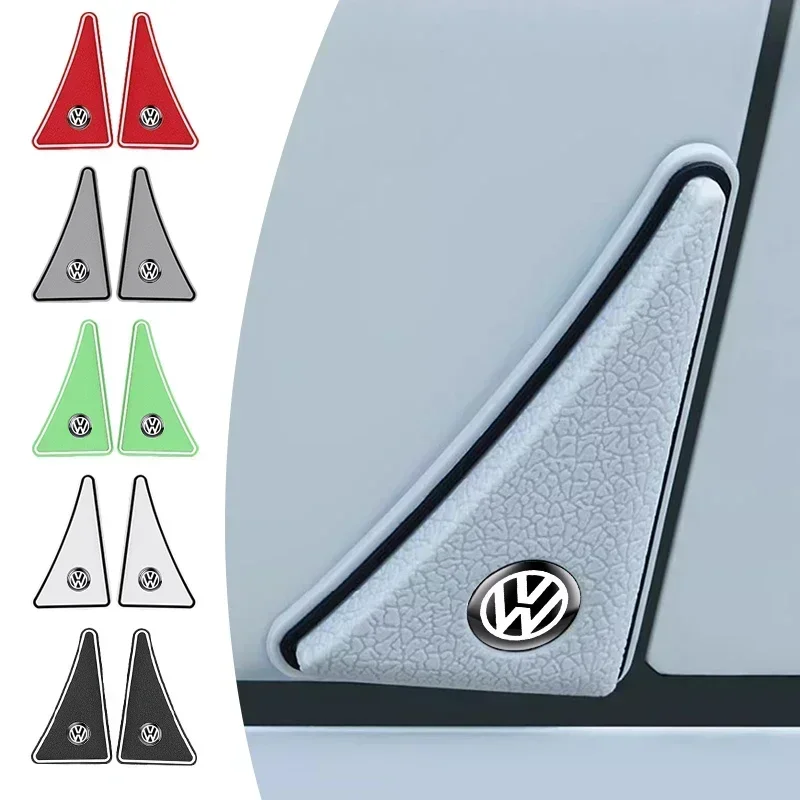 2PCS Car Badge Scratch Guard Anti-collision Door Corner Cover For Volkswagen VW Passat Golf 4 5 6 Tiguan Polo Scirocco Jetta CC