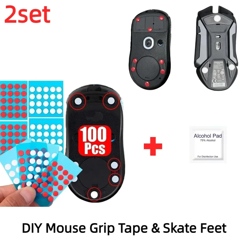 100PCS/20PCS High Smooth Wear Resistant Self Adhesive PTFE Round Dot Mouse Skates For All Gaming Mice Universal Replacement Feet