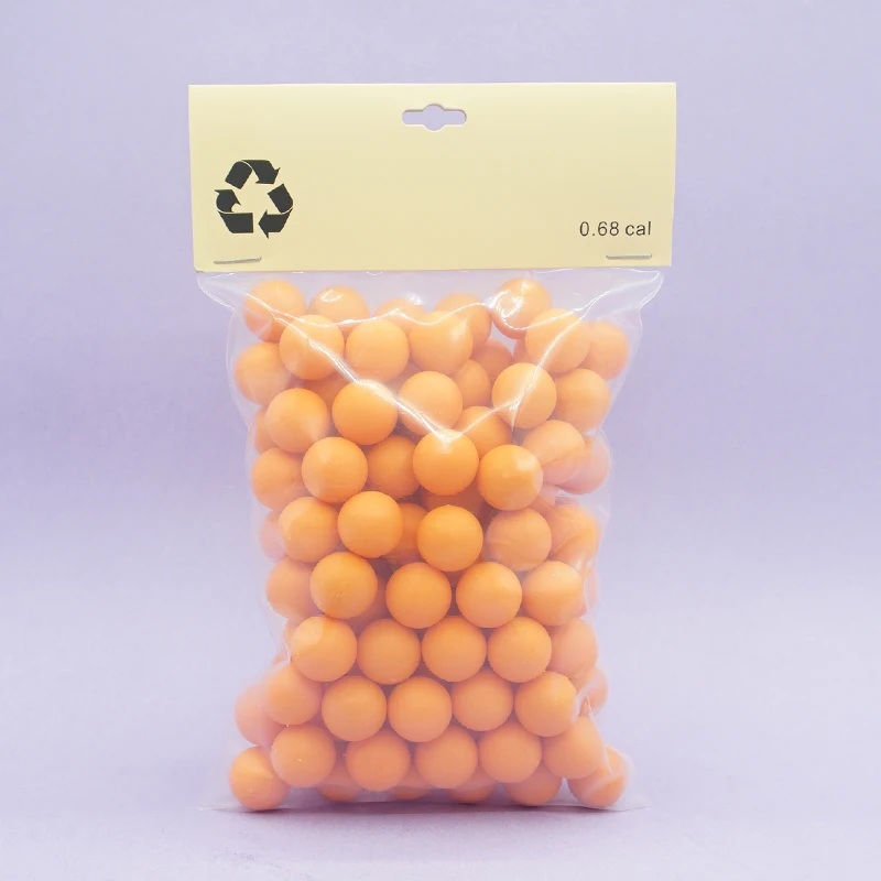 .68 Cal X130 Bolas para Defensa y Práctica, Munición de Calibre 0.68 Reutilizable Plástico TPE Paintballs para S2 y T4E HDR68