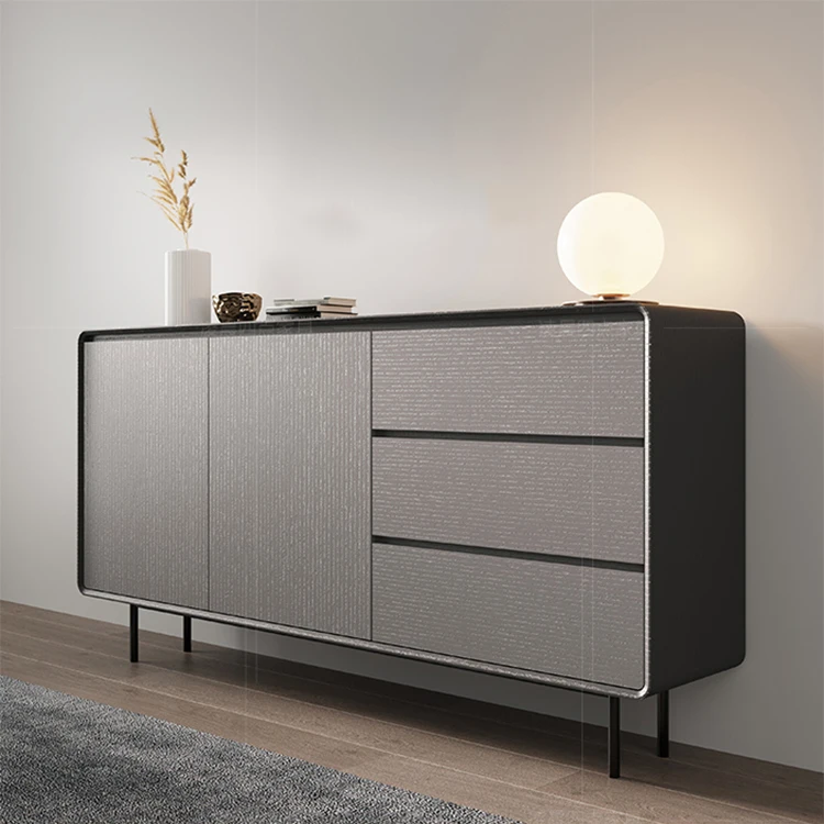 ตู้เก็บของไม้จริงสำหรับห้องนั่งเล่นสไตล์จีน ตู้เก็บของในครัว ตู้เก็บชา ดีไซน์เรียบง่าย จัดเก็บของได้ครบครันสำหรับบ้าน