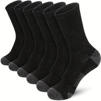6 Pairs of High-Density Buffered Running Socks - Ventilated for All-Day Comfort - Perfect for Outdoor Sports