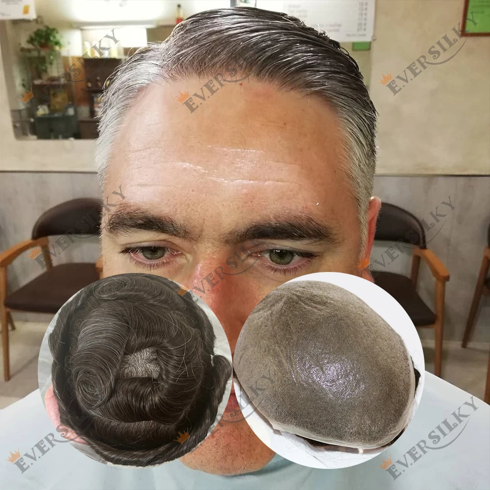 

Супернатуральная линия волос, невидимая, естественная, плотность 80%, 550 # Мужской парик (тупе) из натуральных волос 1B80: белый, черный, серый, светлый, ультратонкий (0,02 мм)