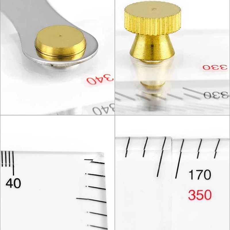 5X Marine Parallel Ruler Clear Scales,Mapping Points To Pull Parallel Ruler 450MM,Nautical Charts Parallel Ruler