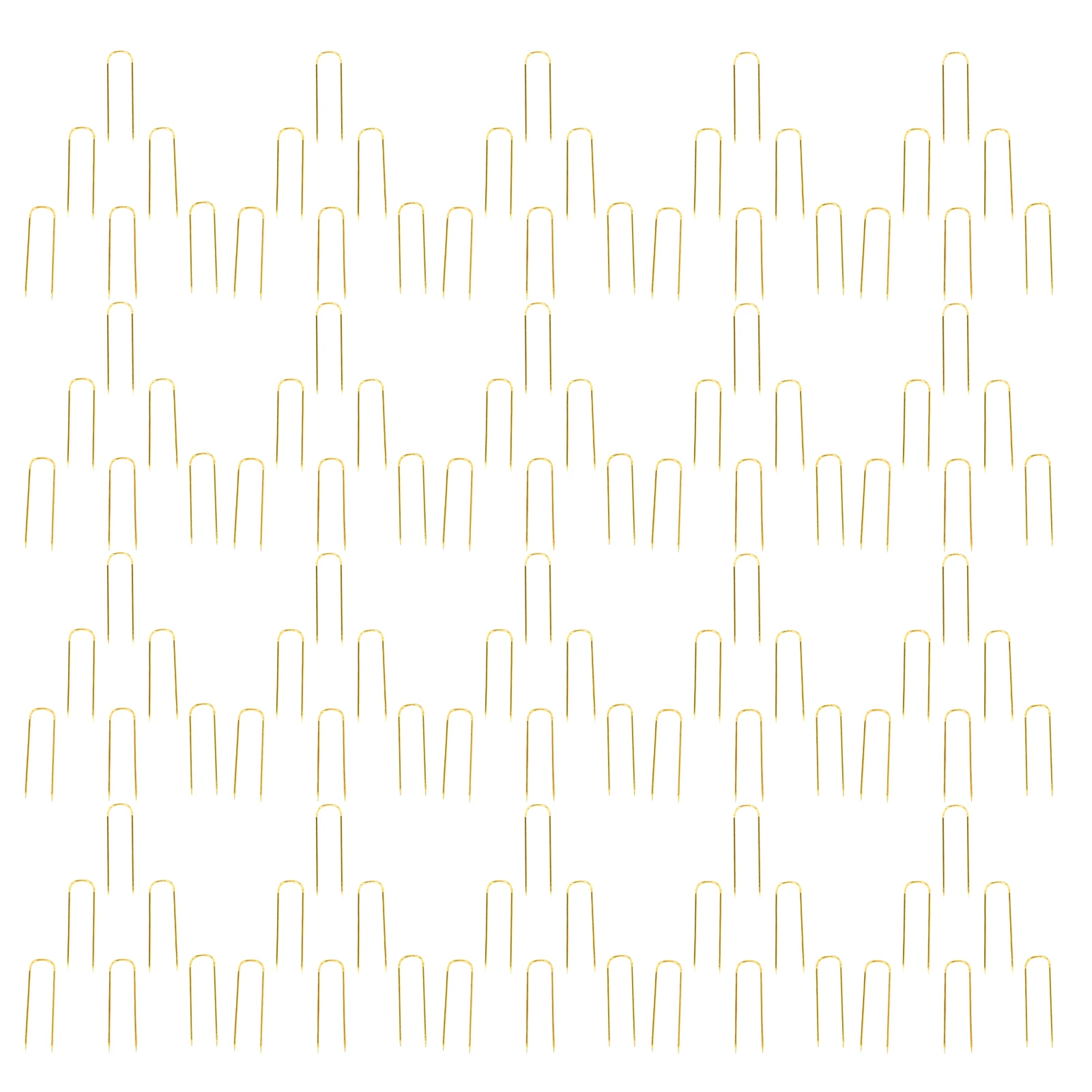 

100 pcs Golden U-Shaped Pins Patchwork Sewing Durable Metal Double Fixation Curved Needles Handcraft Supplies Upholstery