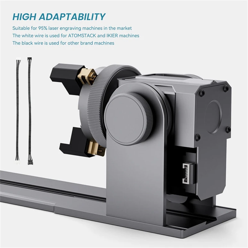 Atomstack R1 Pro Multifunction Chuck Rotary Roller Claw Compatible with 95% Laser Engraver CNC Engraving Cutting Machine