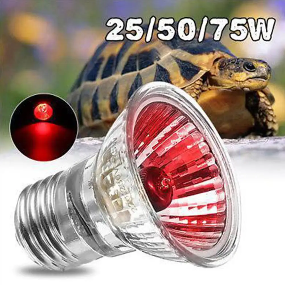 220V 25/50/75/W UVA+UVB Reptile Lamp Bulb Turtle Basking UV Light Bulbs Heating Lamp Amphibians Lizards Temperature Controller