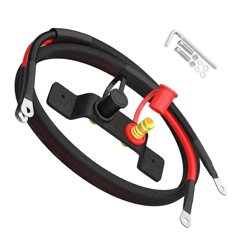 Practical BCP-1K Battery Terminal Kit For Car UTV ATV Etc Includes Cable+ Mounting Bracket Battery Charging Column Battery Jumpe