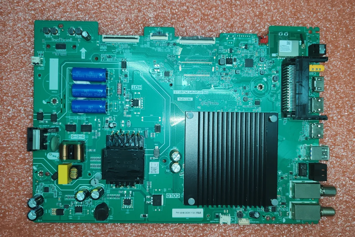TPD.RT2875PT.PC781(T)    7RT75PA   Three in one WiFi network TV motherboard, physical photo, tested well for  78--94v  90w