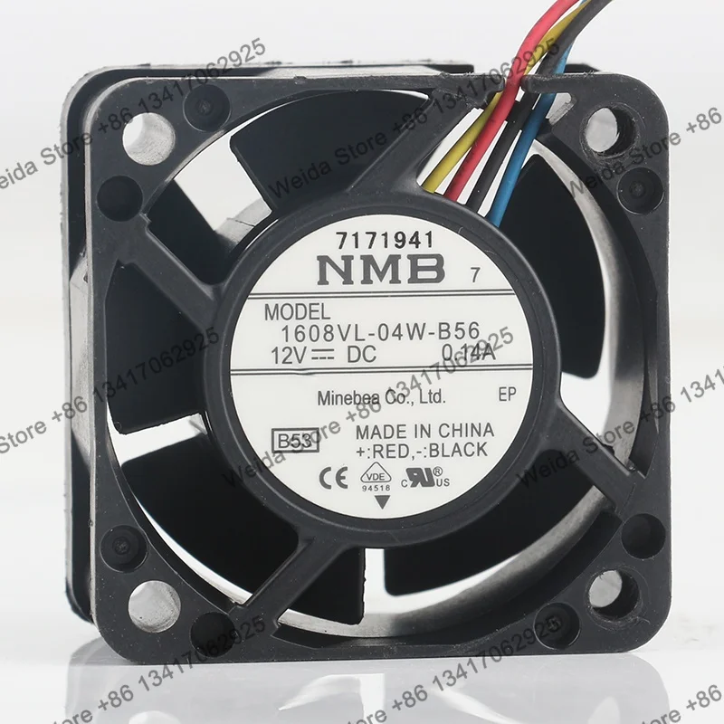 

40X40X20MM Original NMB DC 12V 0.14A AC EC 4-wire 4CM 1608VL-04W-B56 cooling fan 4020 PWM temperature control silent