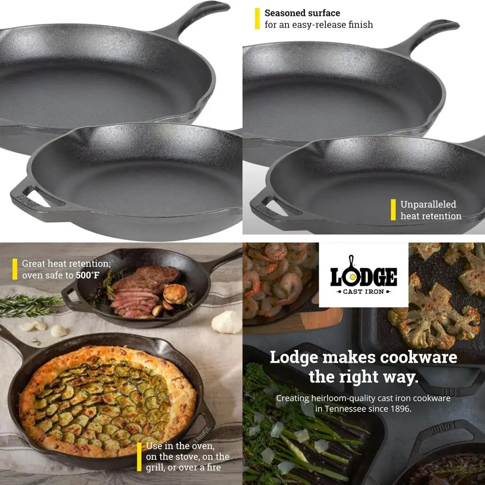 

Dual Chef's Skillet Set: 10 & 12 Frying Pans