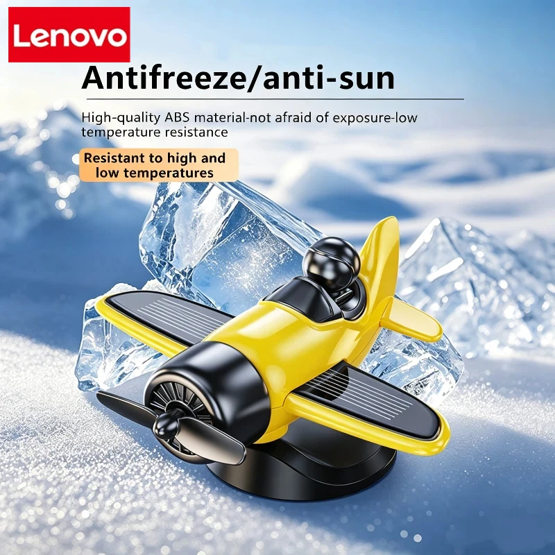 Lenovo Solar Powered Rotating Airplane Car Dashboard Ornament 360° Auto Spin Decor Airplane Ornaments Car Interior Decoration