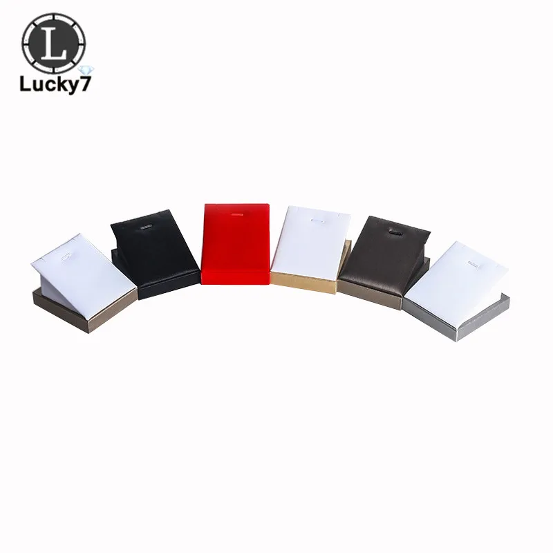 Wholesale Lot PU Leather Velvet Pendant Display Stand Necklace Props Jewelry Display Bracket For Pendant