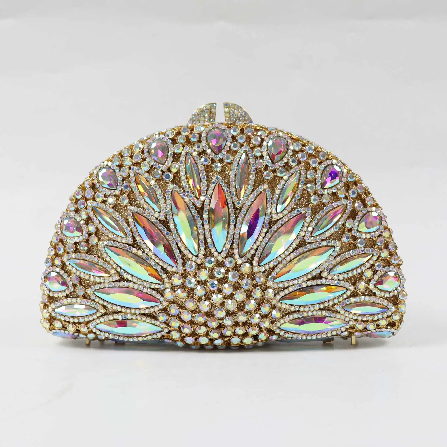 

Luxury Diamond Evening Bags Colorful Crystal Box Clutch Bags for Women Handbags Dazzling Wedding Bridal Purse sm283