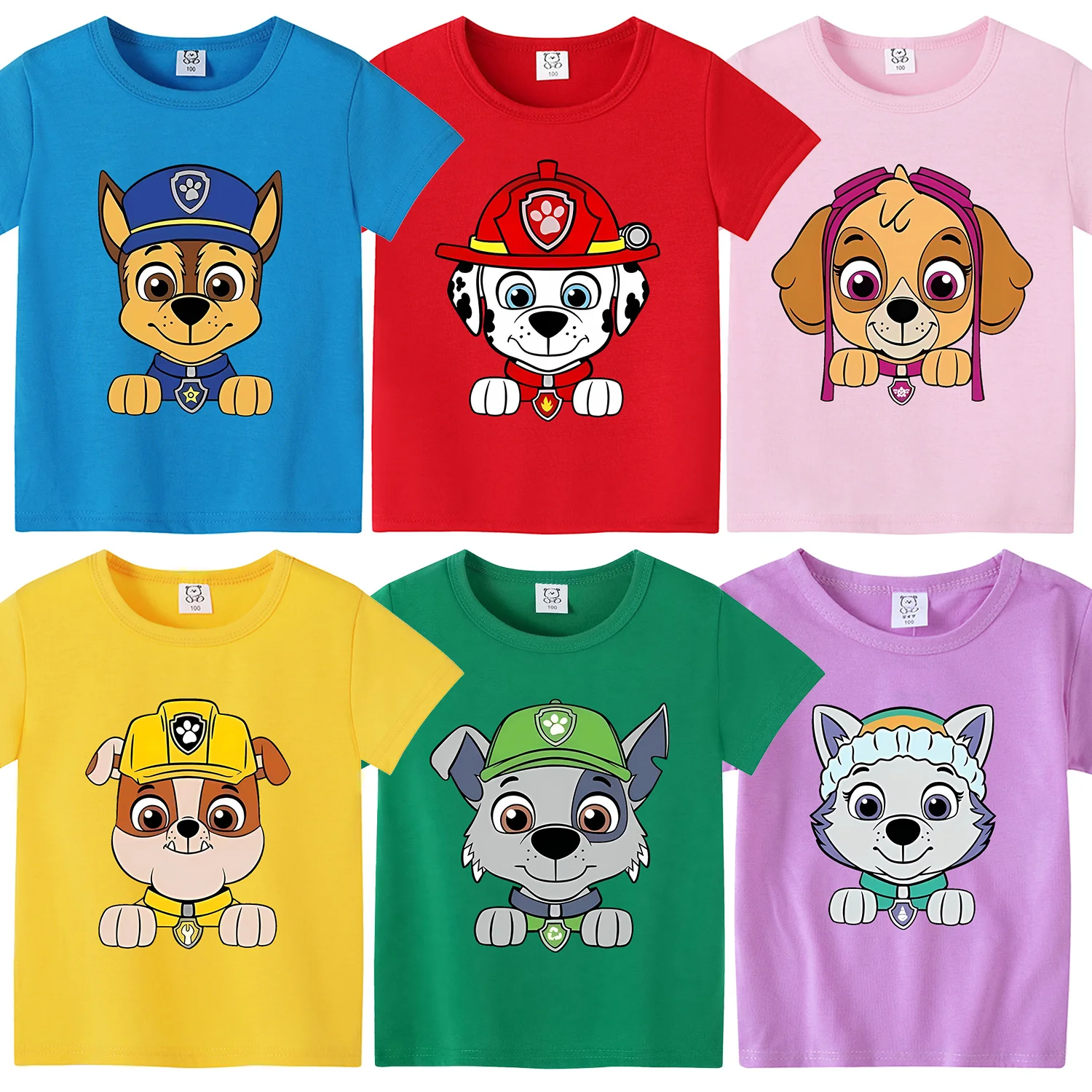 Paw ronds Baby Cotton T Shirt Chase Marshall macerie Boy Clothes Skye Everest Girl Tees Shirt Anime Cartoon Summer Tees Tops