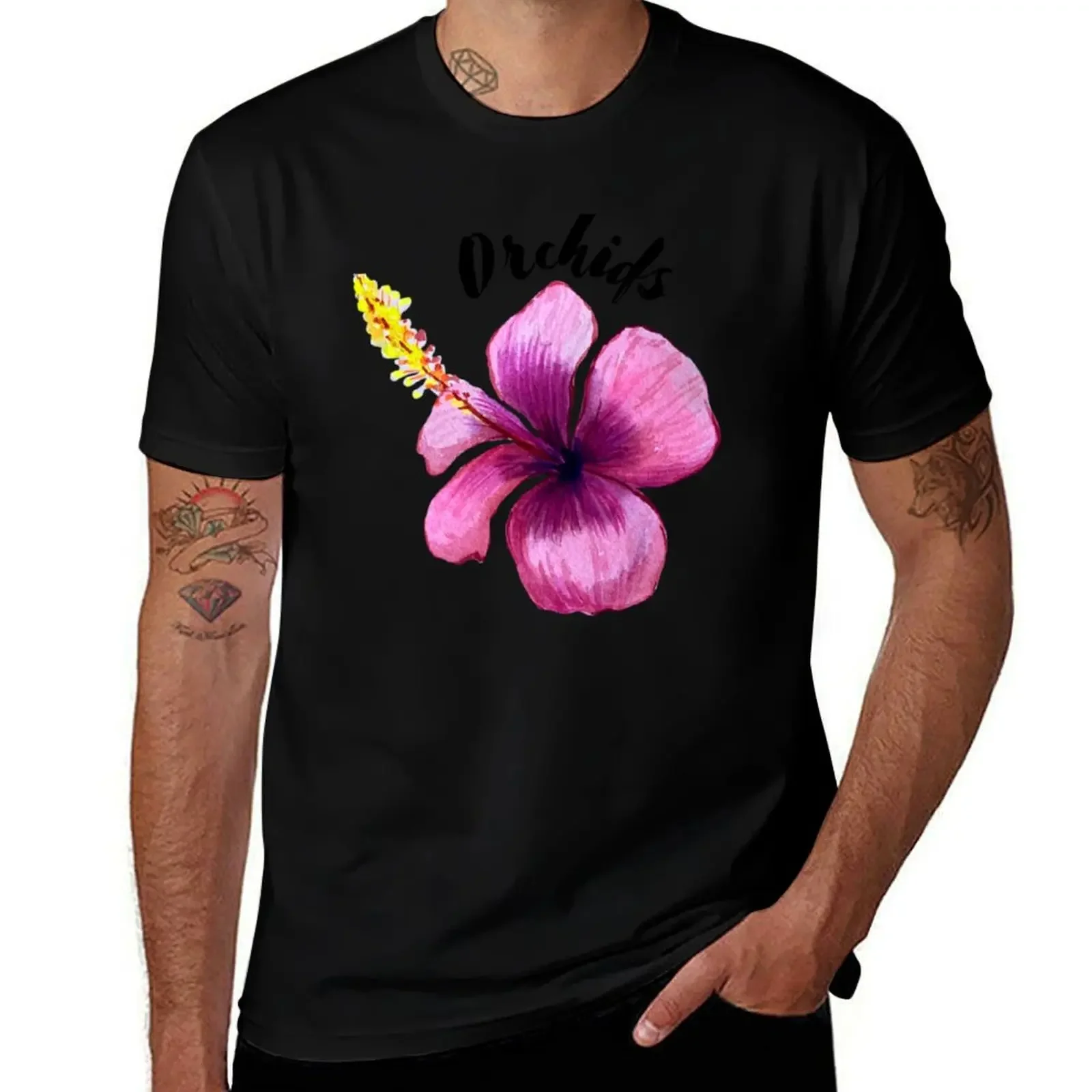 Orchids. I love orchids T-Shirt cotton graphic tees animal prinfor boys Aesthetic clothing summer tops compression shirt men