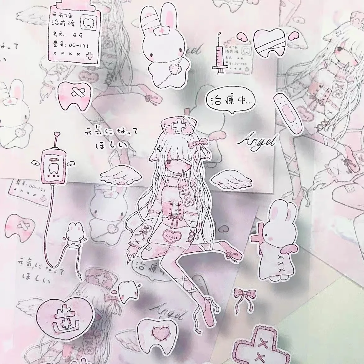 Ангел двухцветные наклейки